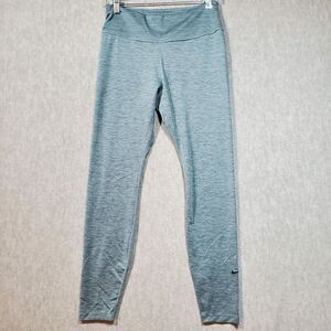 Nike Leggings Womens Large Gray Blue Space Dye Activewear Dri Fit Elastic Waist